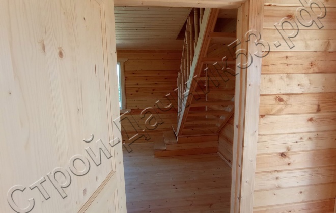 4 Брусовая баня  Б-34, 6х9м, 94.5 М², Московская область, Дмитровский район, деревня Совельево. (8)